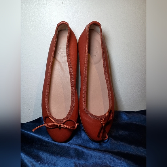 YOOX LEATHER BALLET FLAT Size 5 US/35 EU - Picture 4 of 10